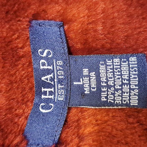 Chaps Red Claw Detail closure Hooded Lined Coat. Size Large - Picture 8 of 10